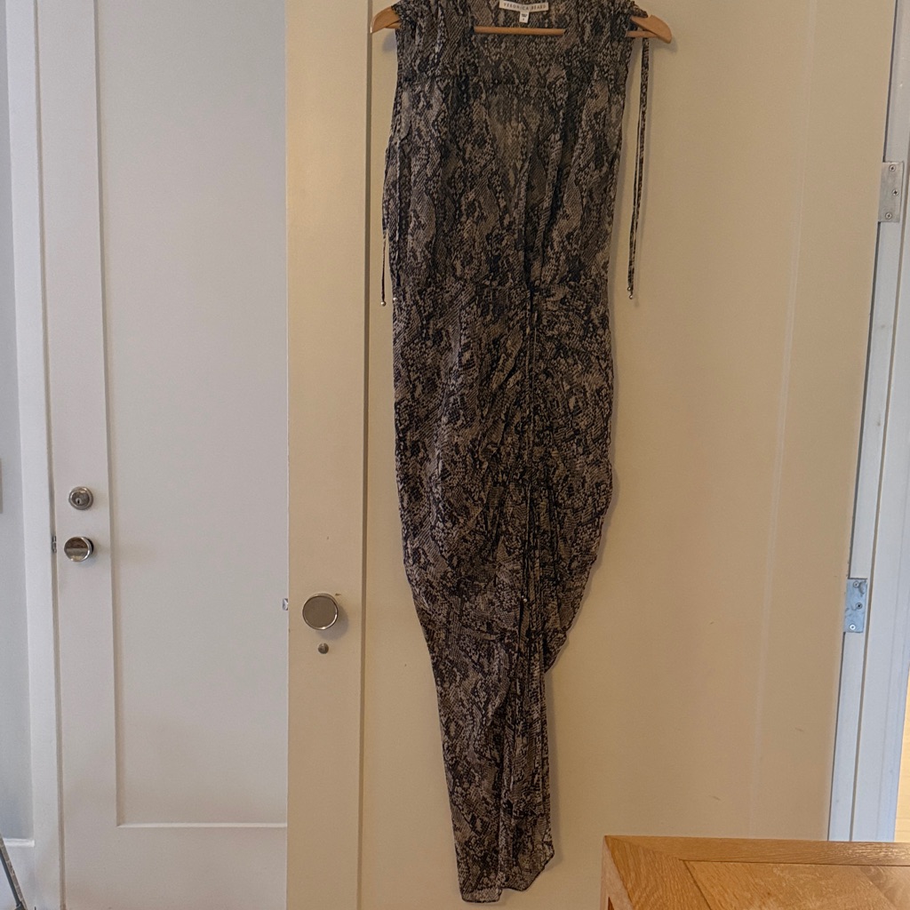 Veronica Beard Black And Gray Midi Dress